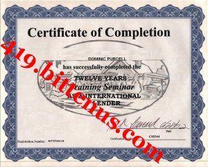 Lender certificate purcell